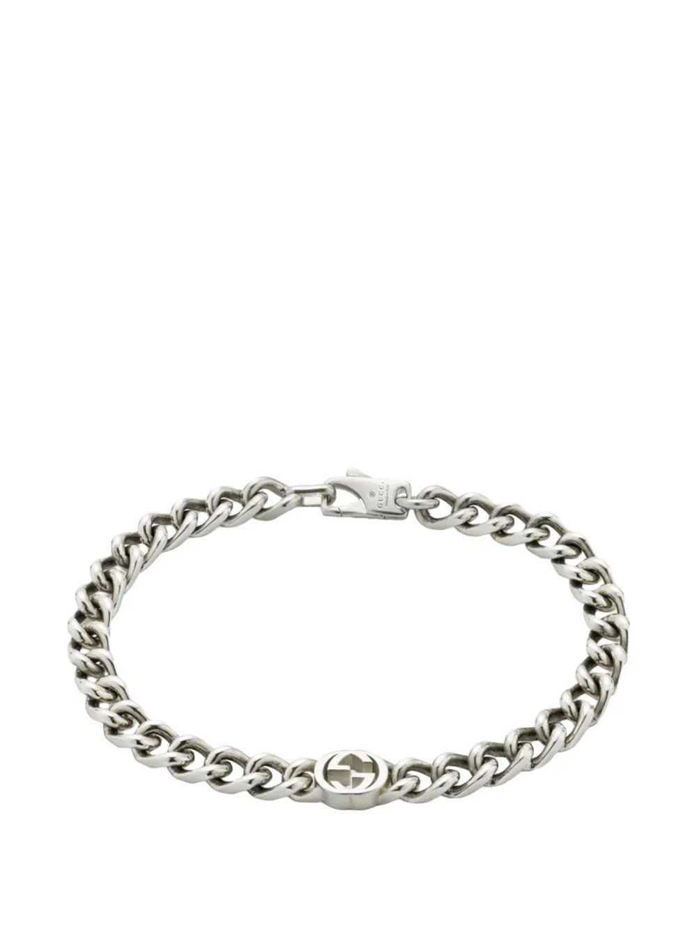 Gucci Interlocking-G curb-chain bracelet - Silber