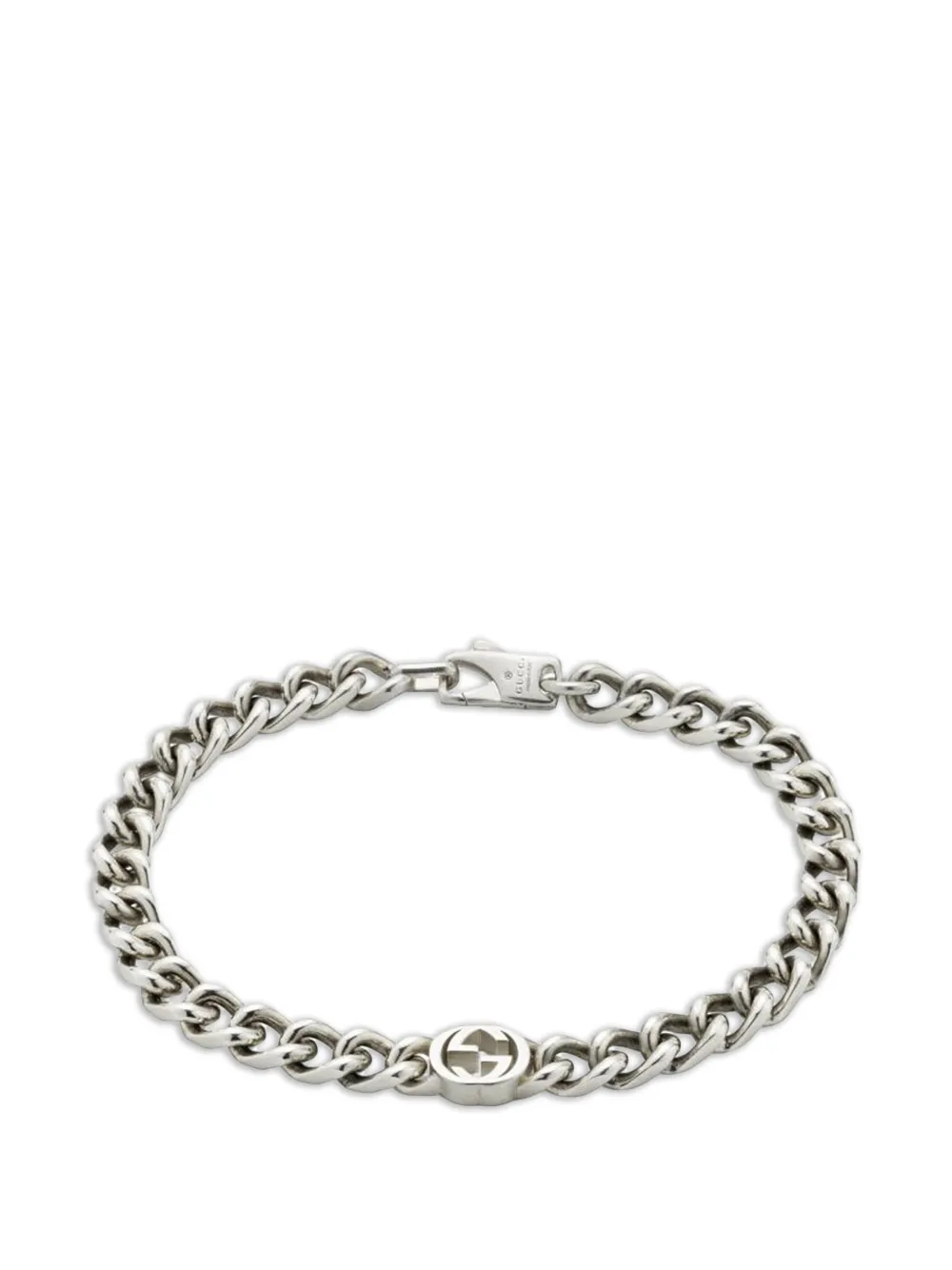 Gucci Interlocking-G curb-chain bracelet - Silber