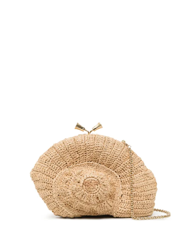 Anya Hindmarch Shell-shaped Woven Crossbody Bag in Neutrals