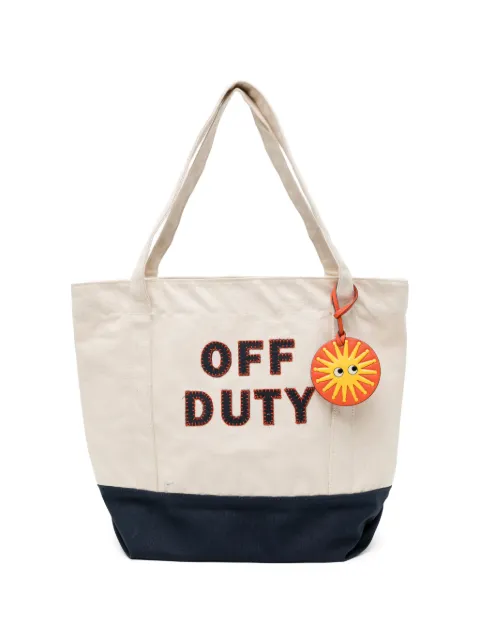 Anya Hindmarch sac cabas en toile à patch logo