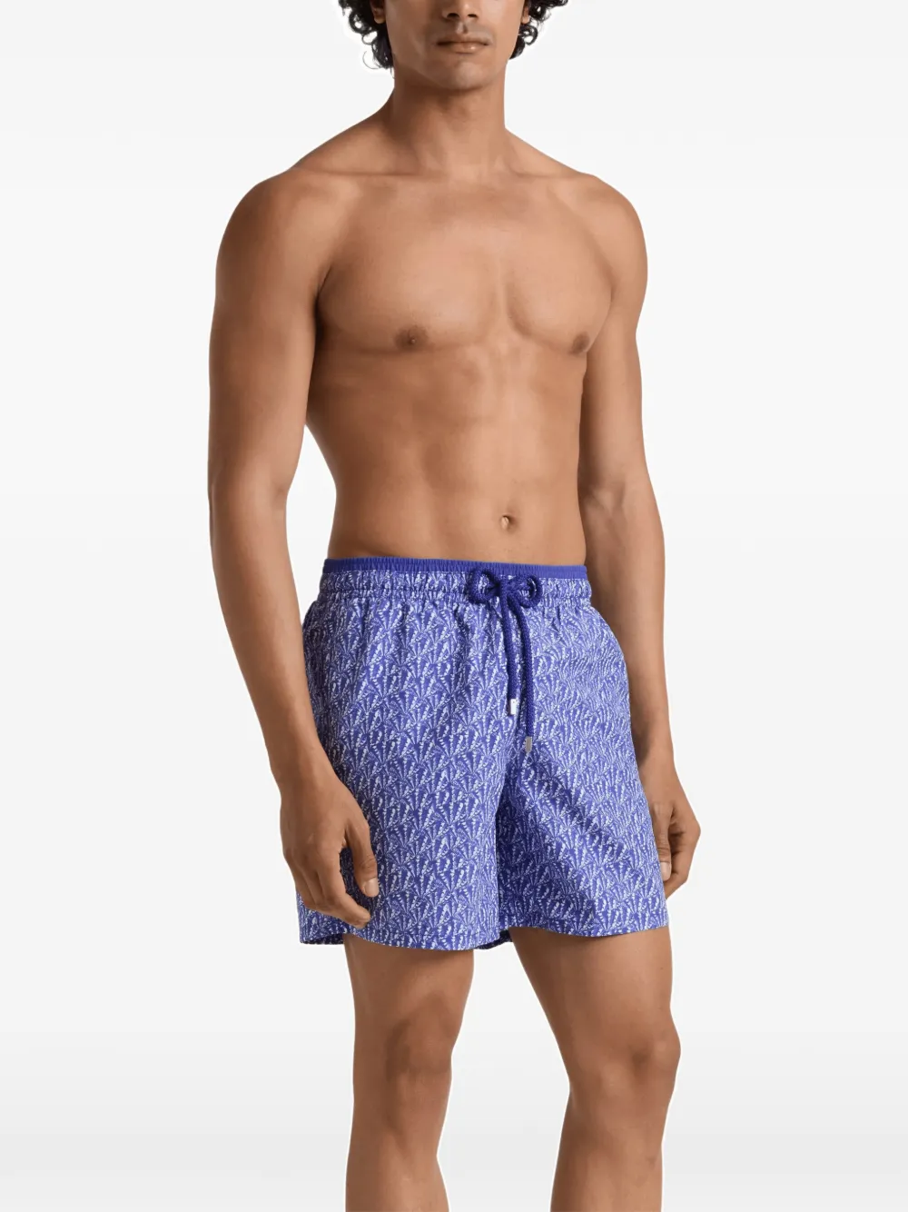 Vilebrequin Zwembroek met grafische schelpen-print Blauw