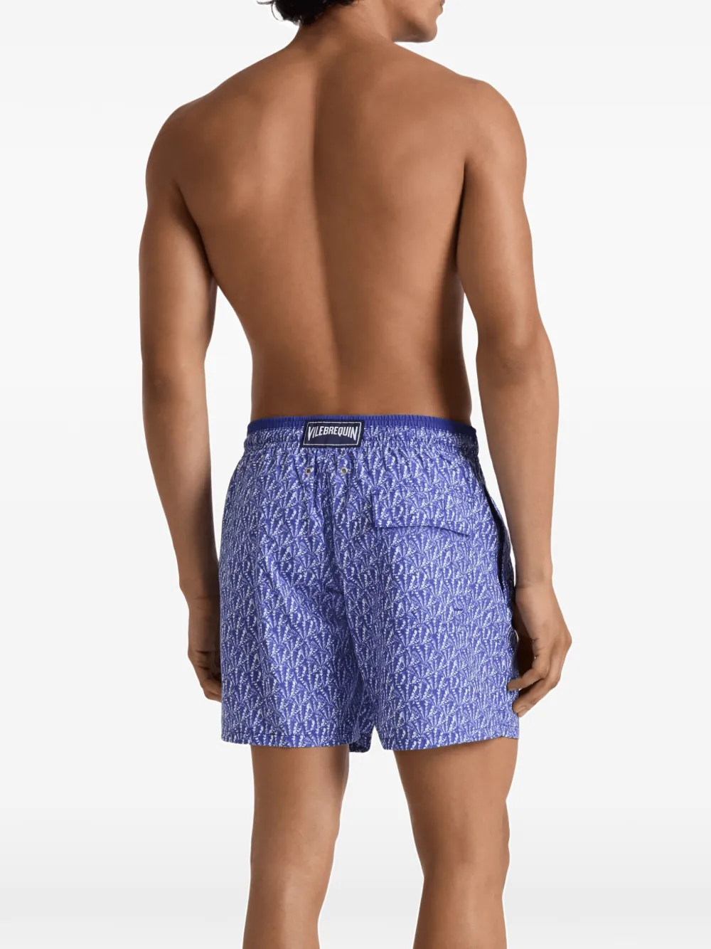 Vilebrequin Zwembroek met grafische schelpen-print Blauw