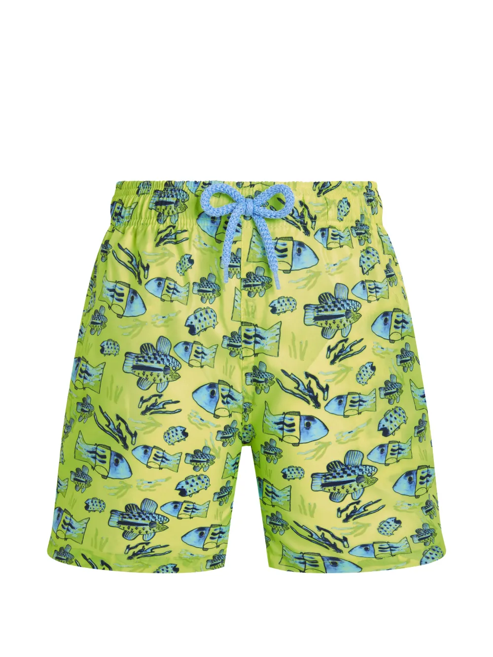 Vilebrequin Kids fish-print packable swim shorts - Giallo