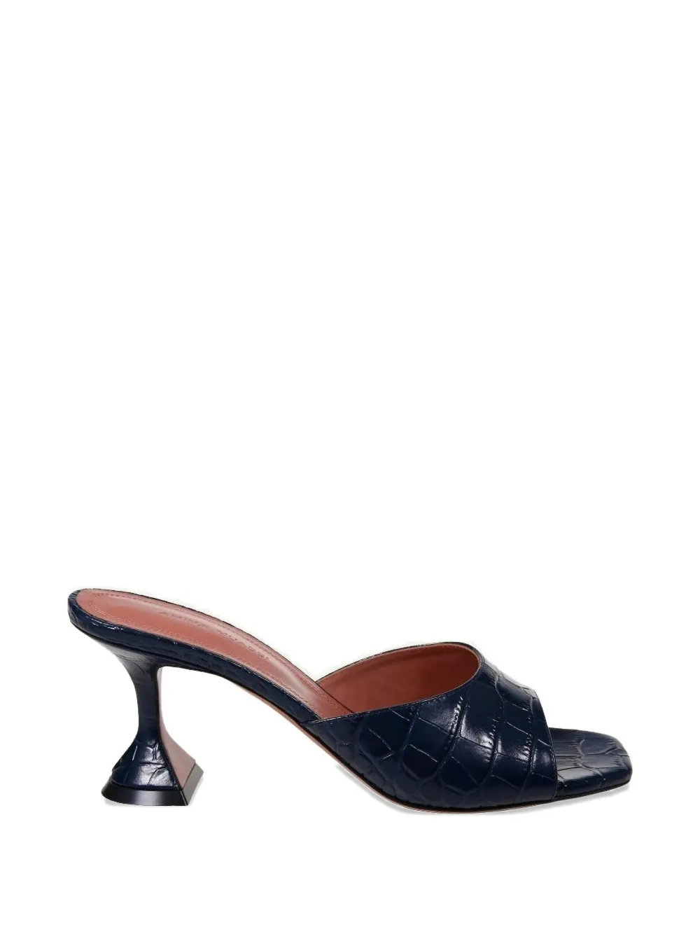 Amina Muaddi Lupita croc-effect leather sandals Blauw