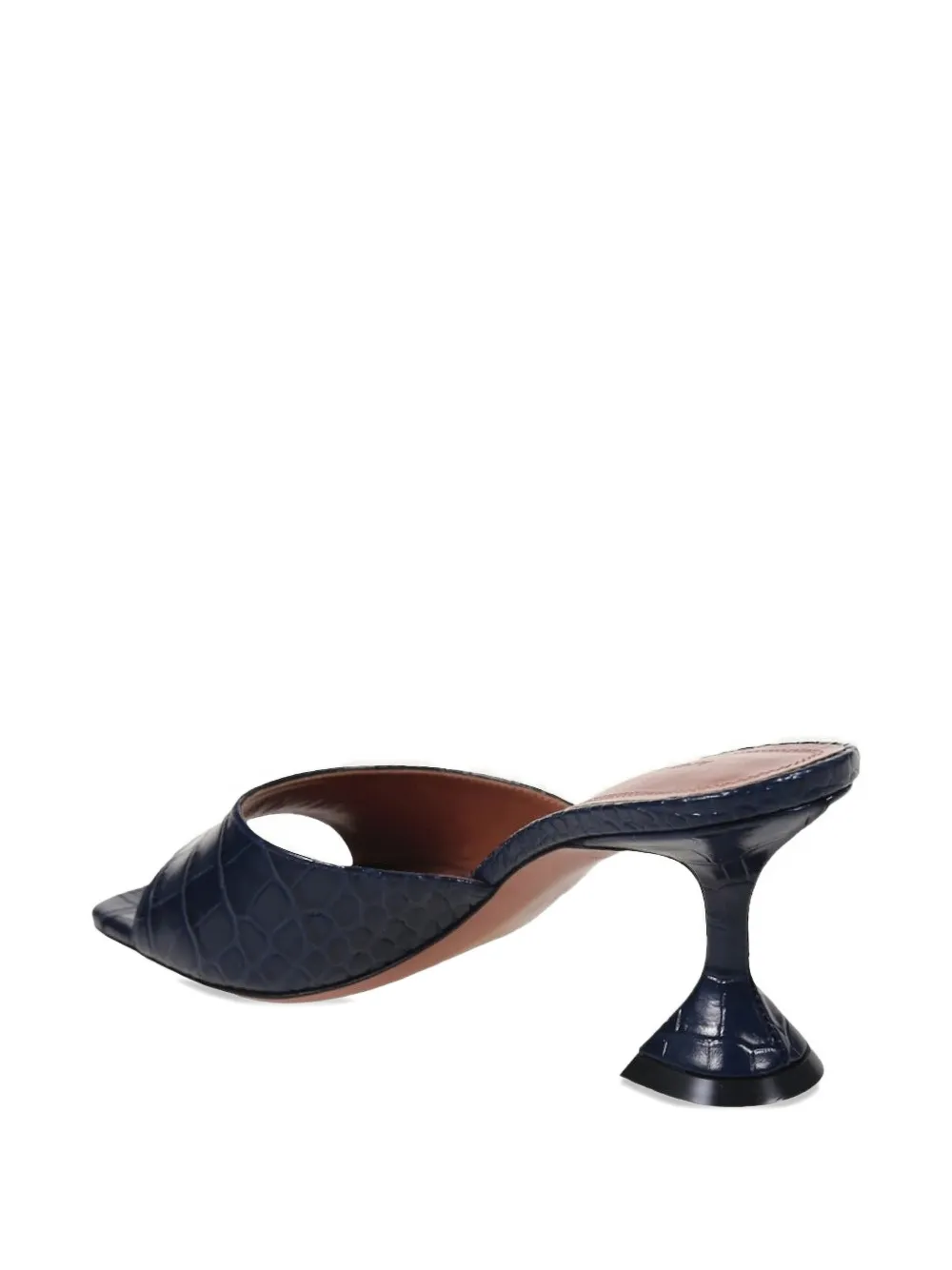 Amina Muaddi Lupita croc-effect leather sandals Blauw