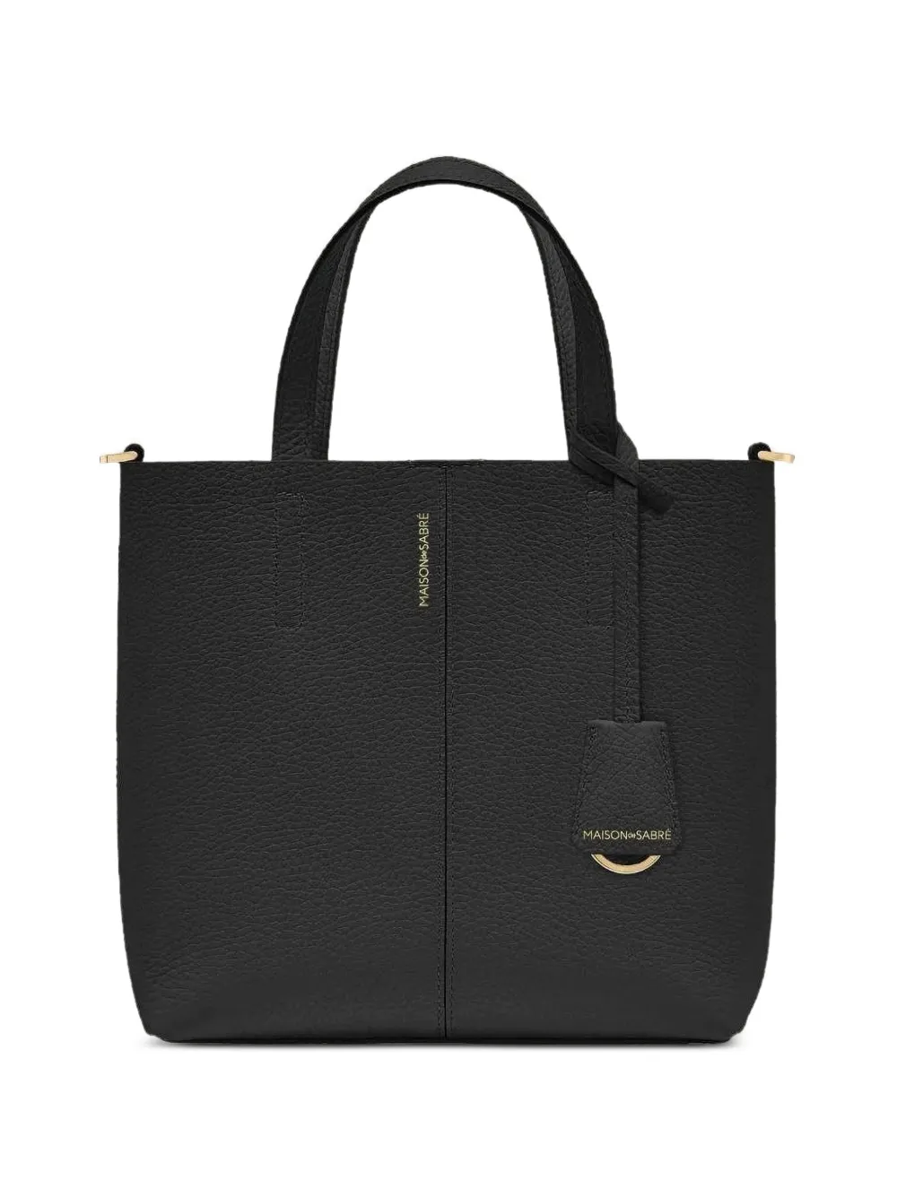MAISON de SABRÉ small grainy leather tote bag - Nero