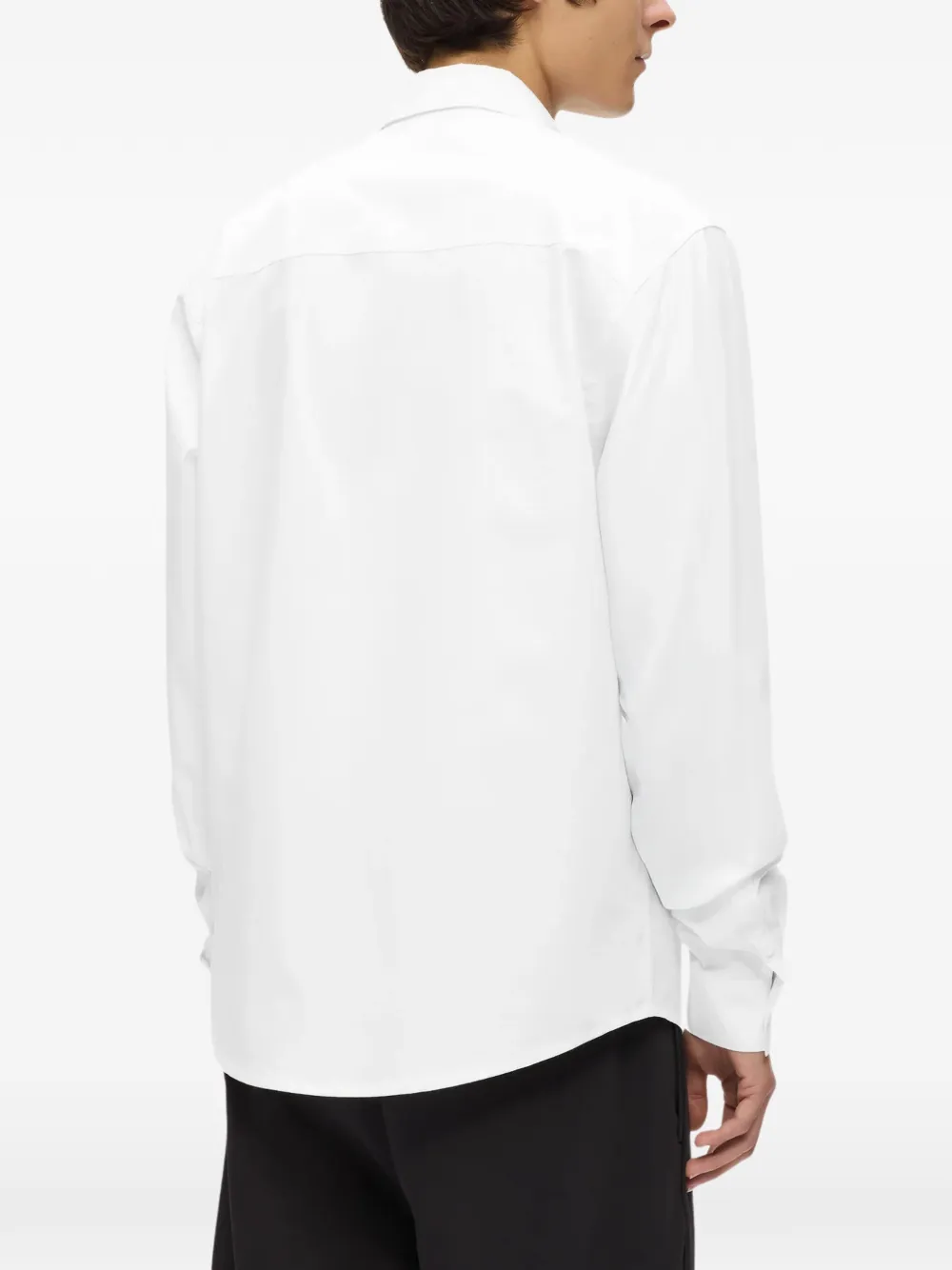 Karl Lagerfeld Popeline overhemd met logopatch Wit