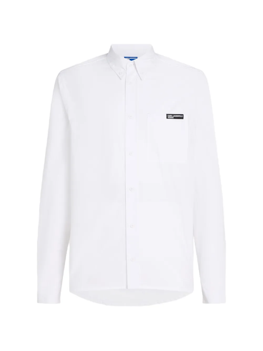 Karl Lagerfeld Popeline overhemd met logopatch Wit