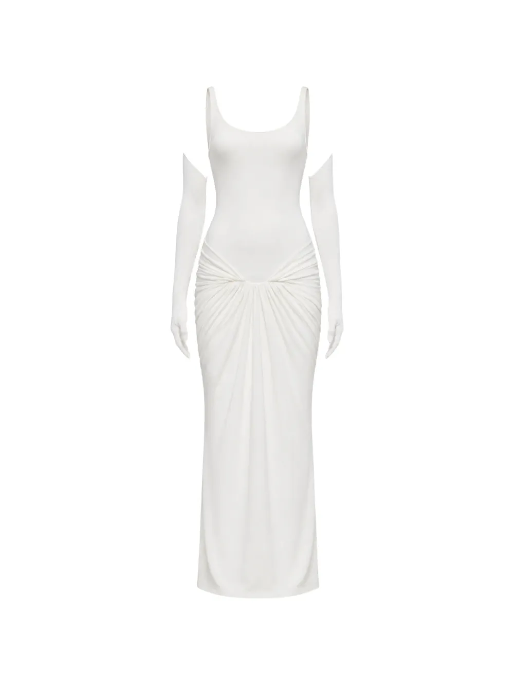 CHATS BY C.DAM Jesse gathered-draping sleeveless maxi dress