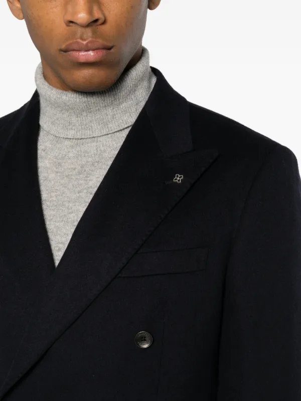 TAGLIATORE グレージュ ダブル ブルー ブラック Tagliatore ダブルジャケット | ブルー | FARFETCH JP
