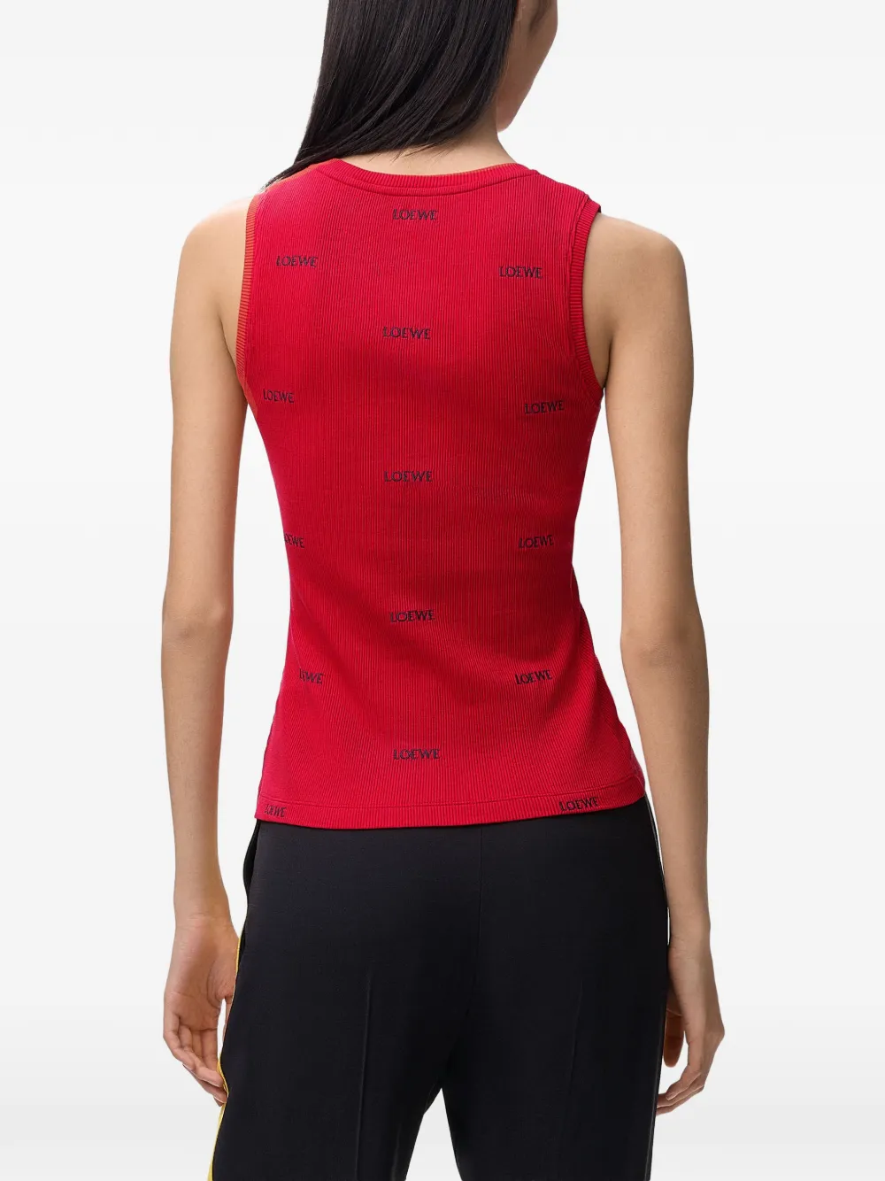 LOEWE Tanktop met geborduurd logo Rood