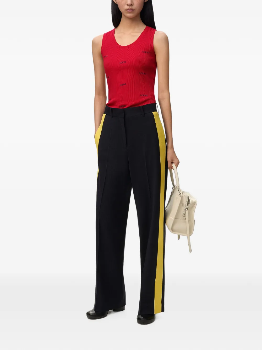 LOEWE Tanktop met geborduurd logo Rood