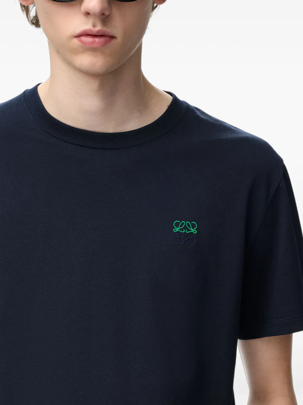 LOEWE T-shirt met borduurwerk Blauw
