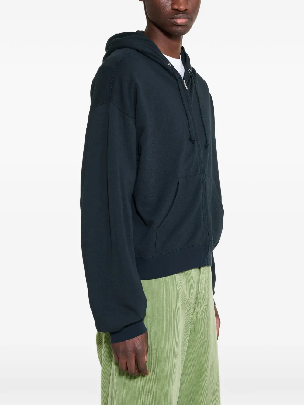 Auralee High Twist zip-up Hoodie | Black | FARFETCH