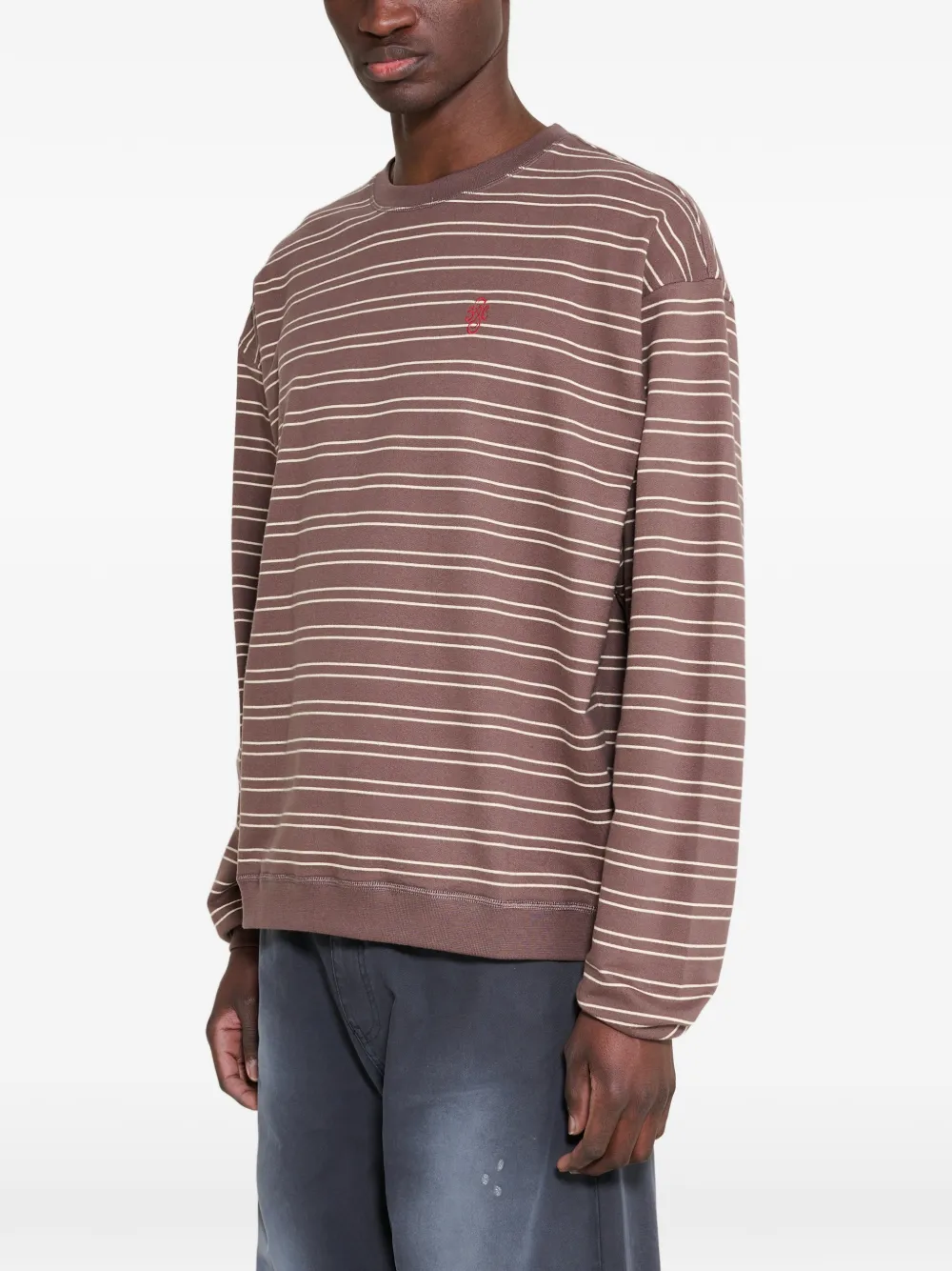 Stockholm Surfboard Club Gestreepte sweater Bruin
