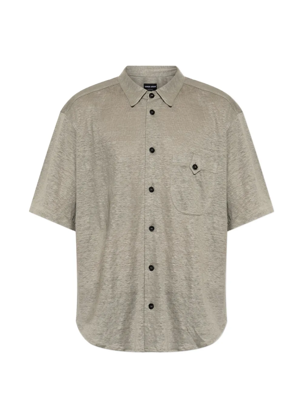 Giorgio Armani short-sleeve button-down shirt - Grey