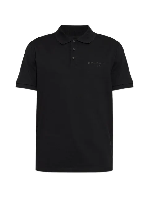Balmain logo-embroidered polo shirt