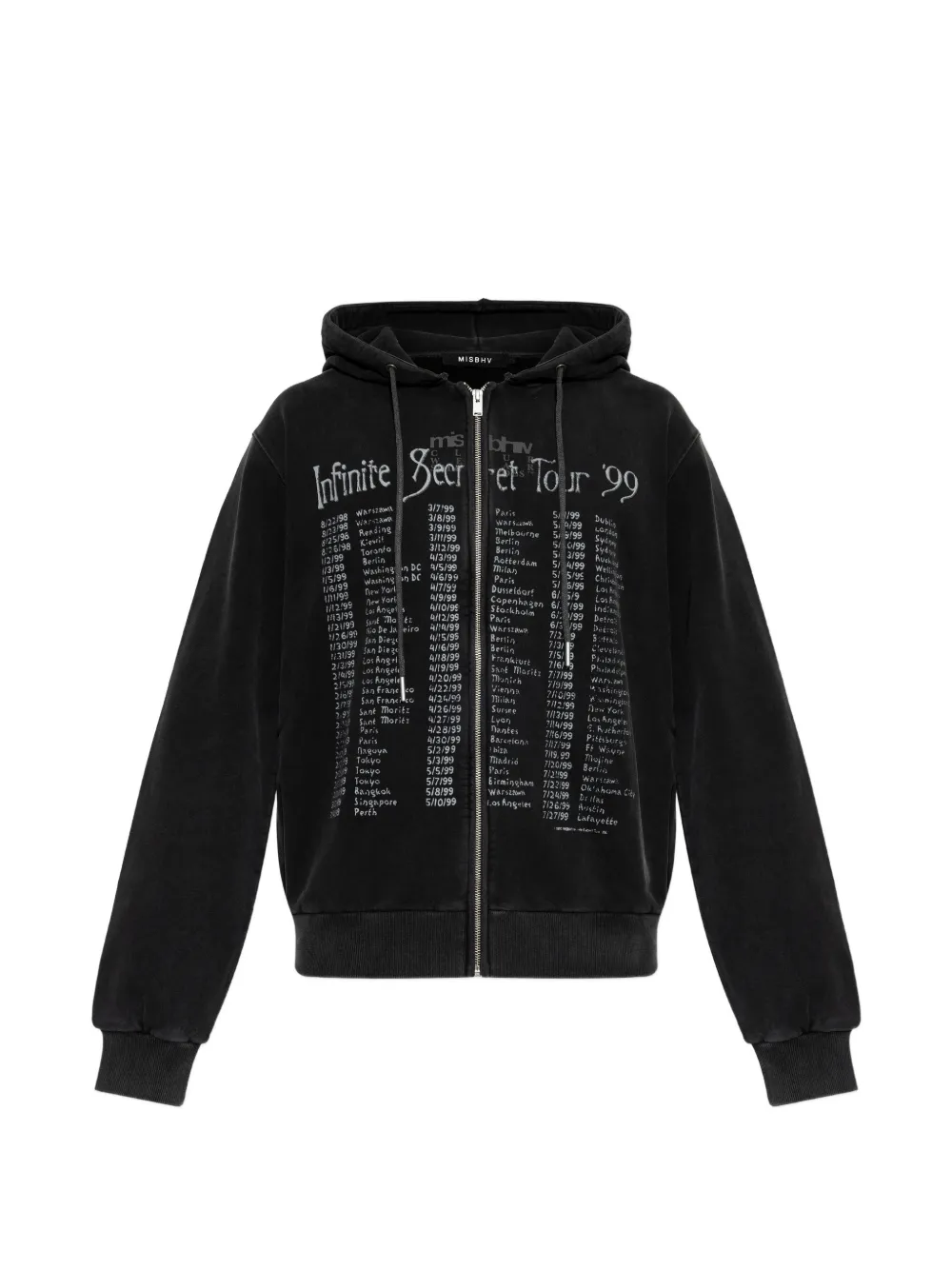 MISBHV graphic-print zip-up hoodie - Black