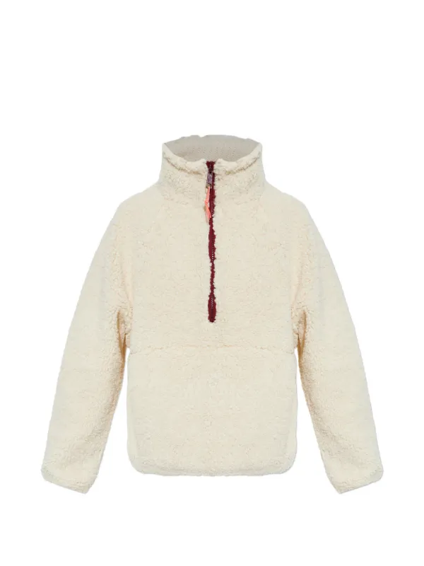 The Upside Harlow Fleece Quarter-zip Pullover in Neutrals