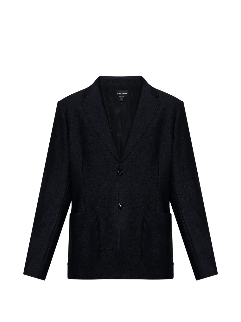Giorgio Armani notched-lapel textured jacket - Blu