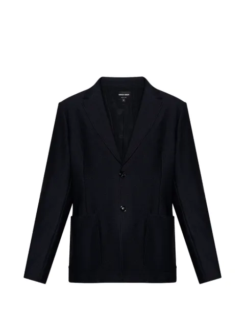 Giorgio Armani notched-lapel textured jacket