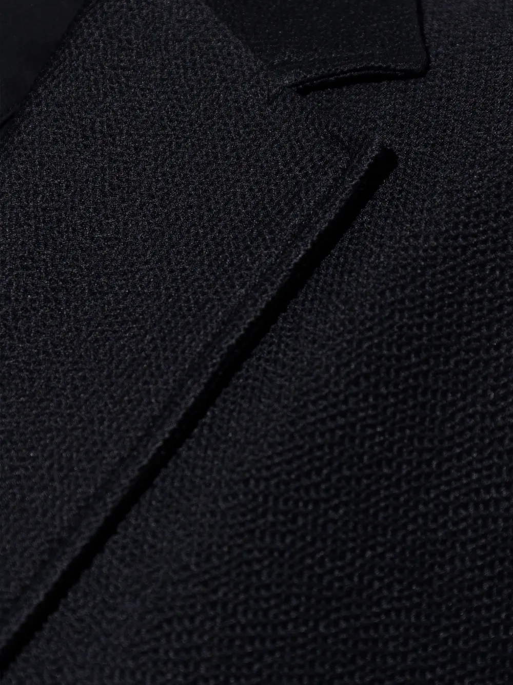 Giorgio Armani Jack met gekerfde revers en textuur Blauw