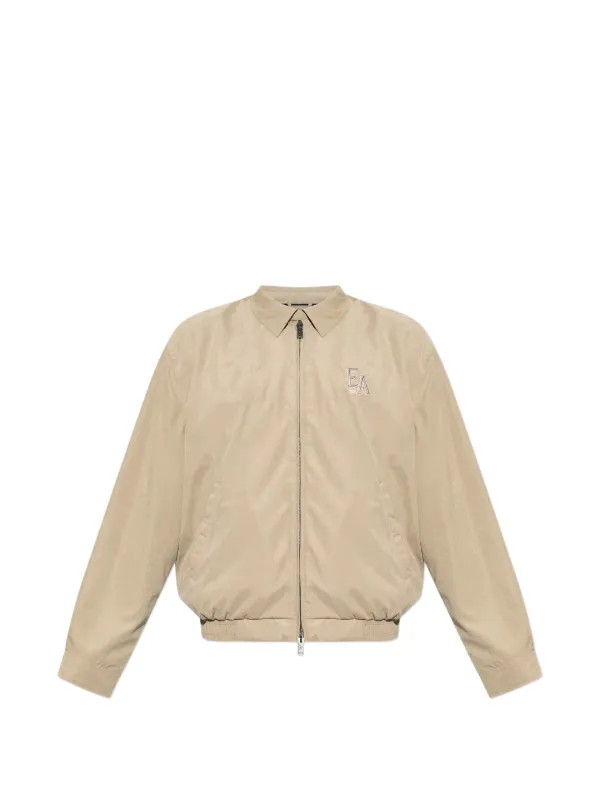 Emporio Armani ジップアップ ジャケット | ニュートラル | FARFETCH JP