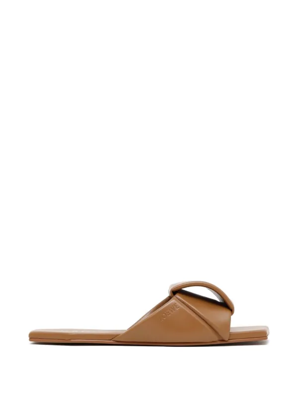 Loewe Origami Slide in Lambskin in Brown