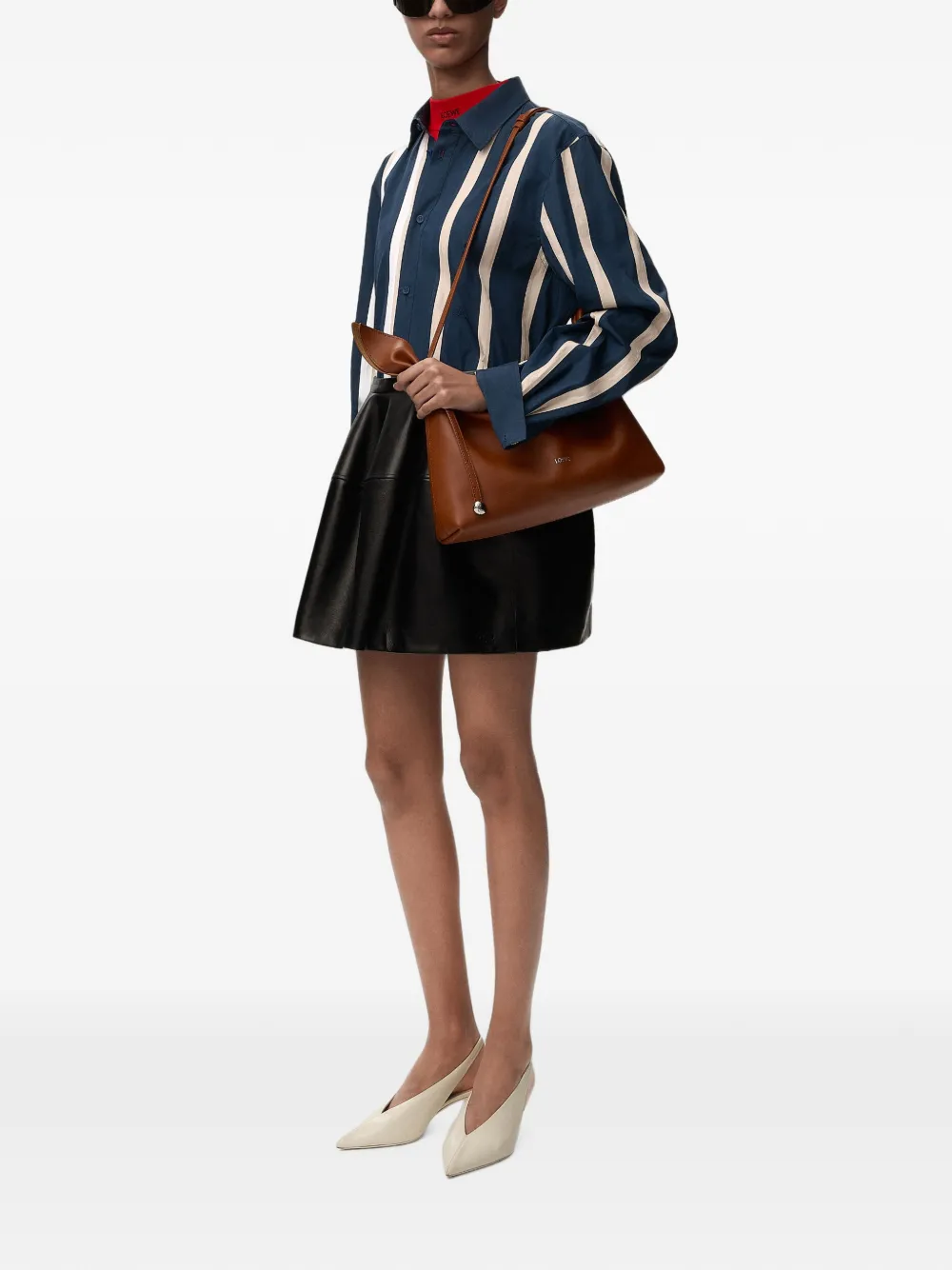 LOEWE stripe-print shirt - Blu
