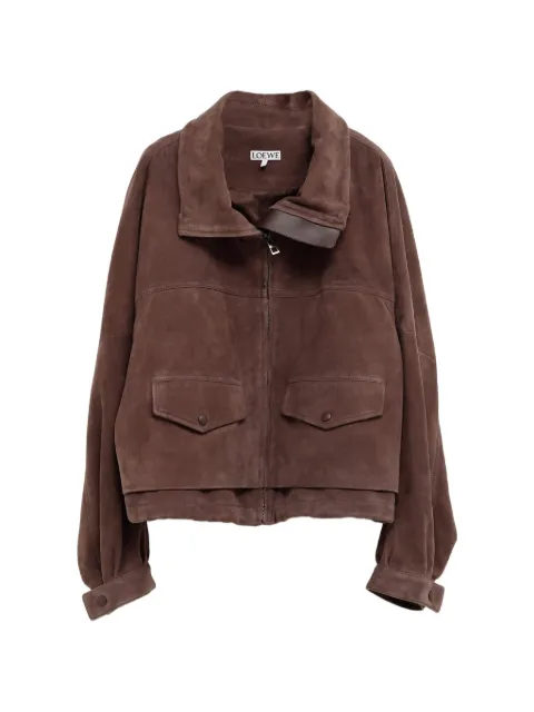 LOEWE chaqueta de ante con cremallera