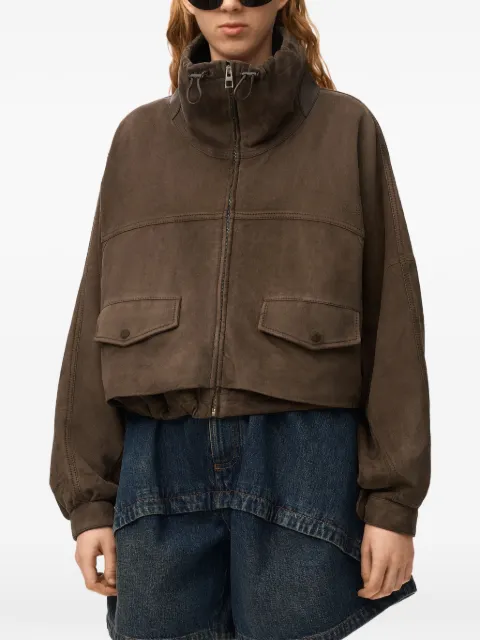LOEWE suede zip-up jacket