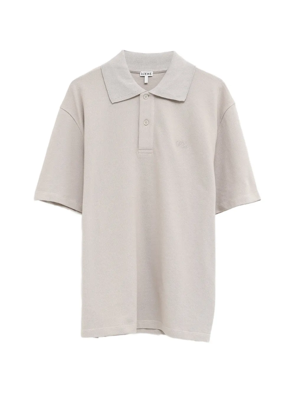 LOEWE anagram-embroidered polo shirt - Grau