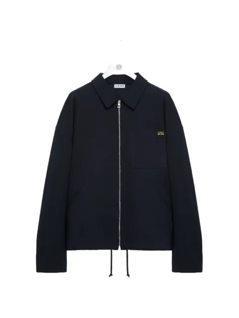LOEWE logo-embroidered zip-up jacket