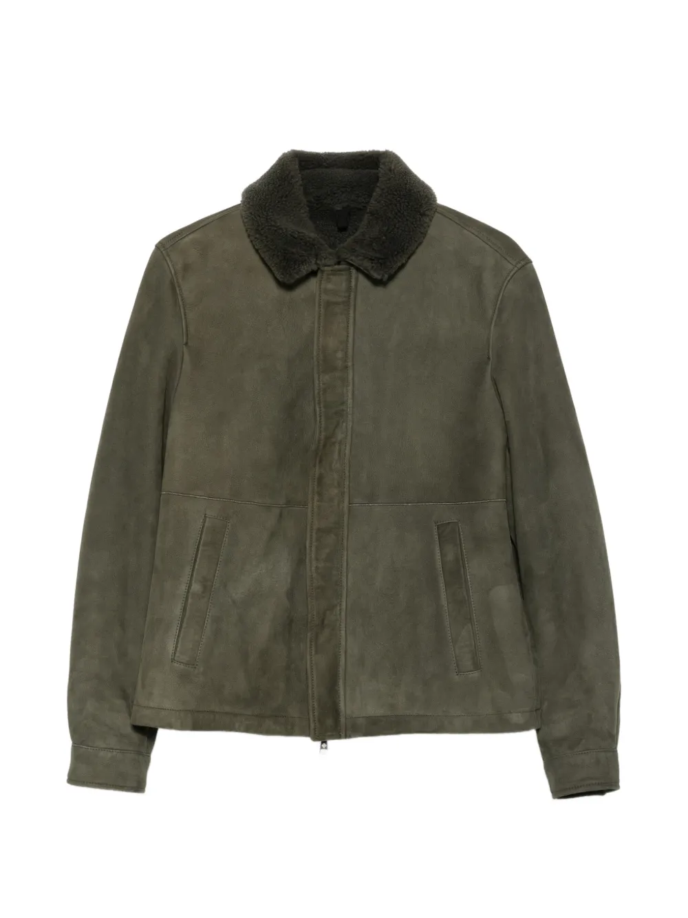 Tagliatore Stow suede jacket - Grün