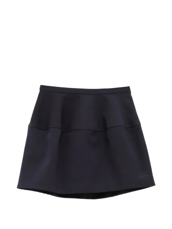 Loewe Balloon Anagram-embroidered Flared Mini Skirt in Black