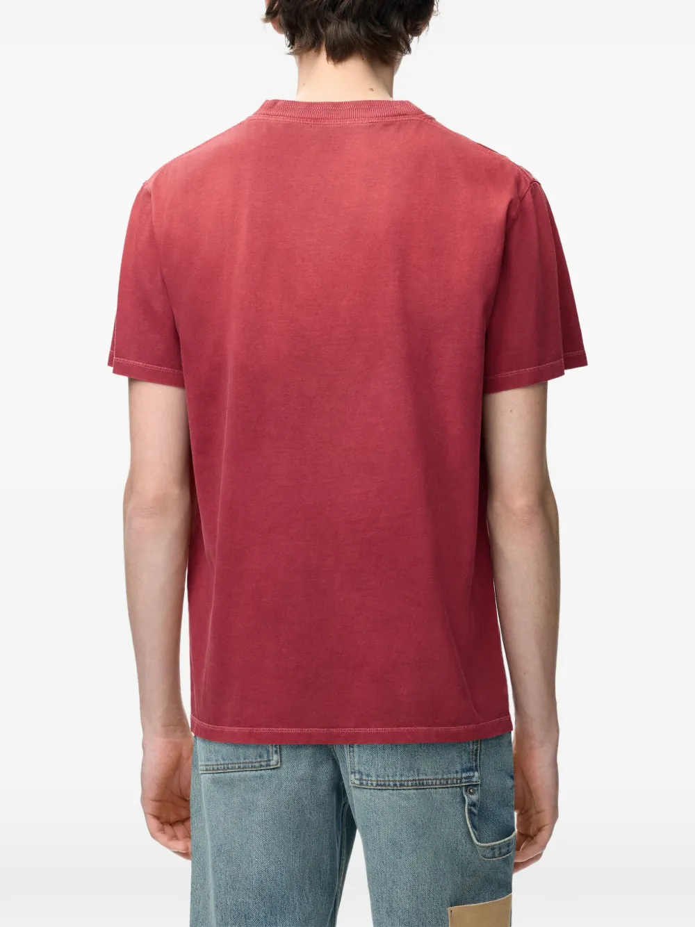 LOEWE Regular Fit T-shirt in Cotton in Red, view 4
