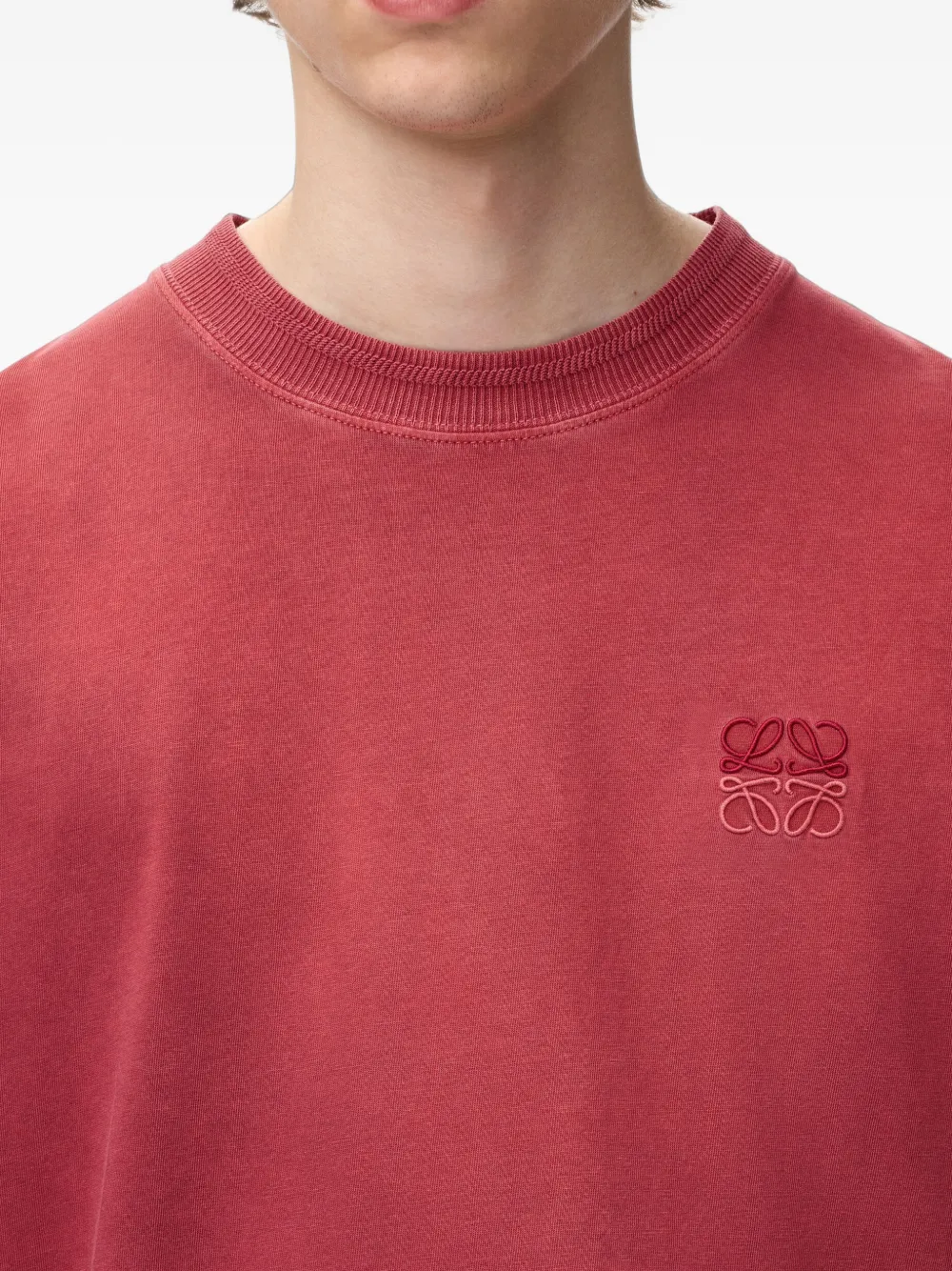 LOEWE Regular Fit T-shirt in Cotton in Red, view 5