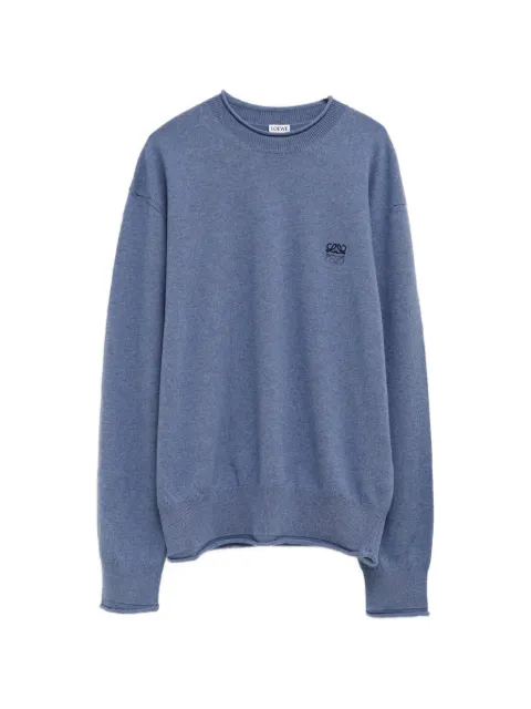 LOEWE Anagram-embroidered rolled-edge sweater