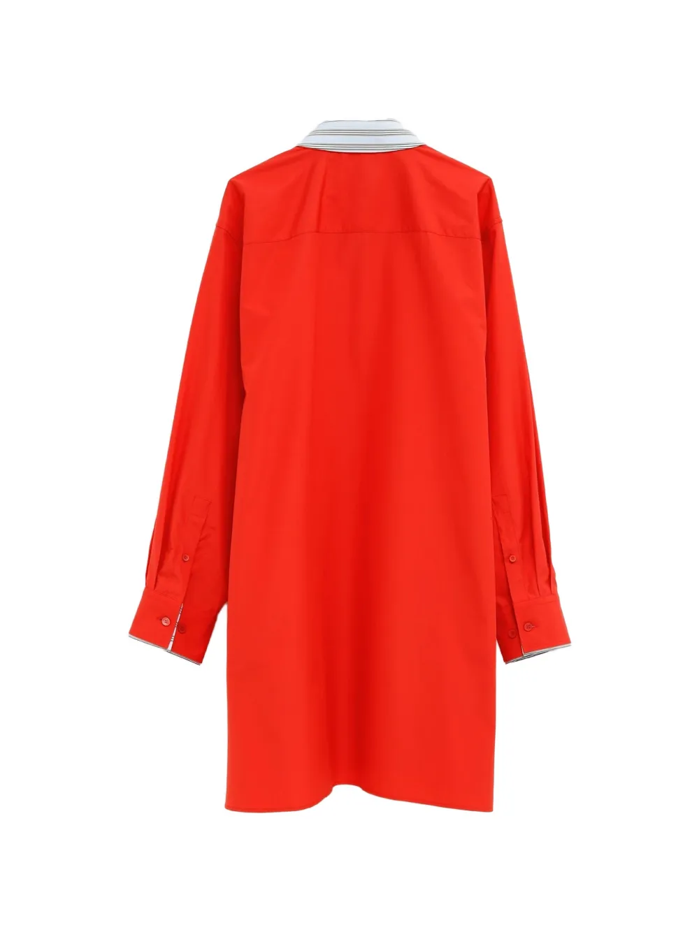 LOEWE Mini-blousejurk met gestreepte kraag Rood