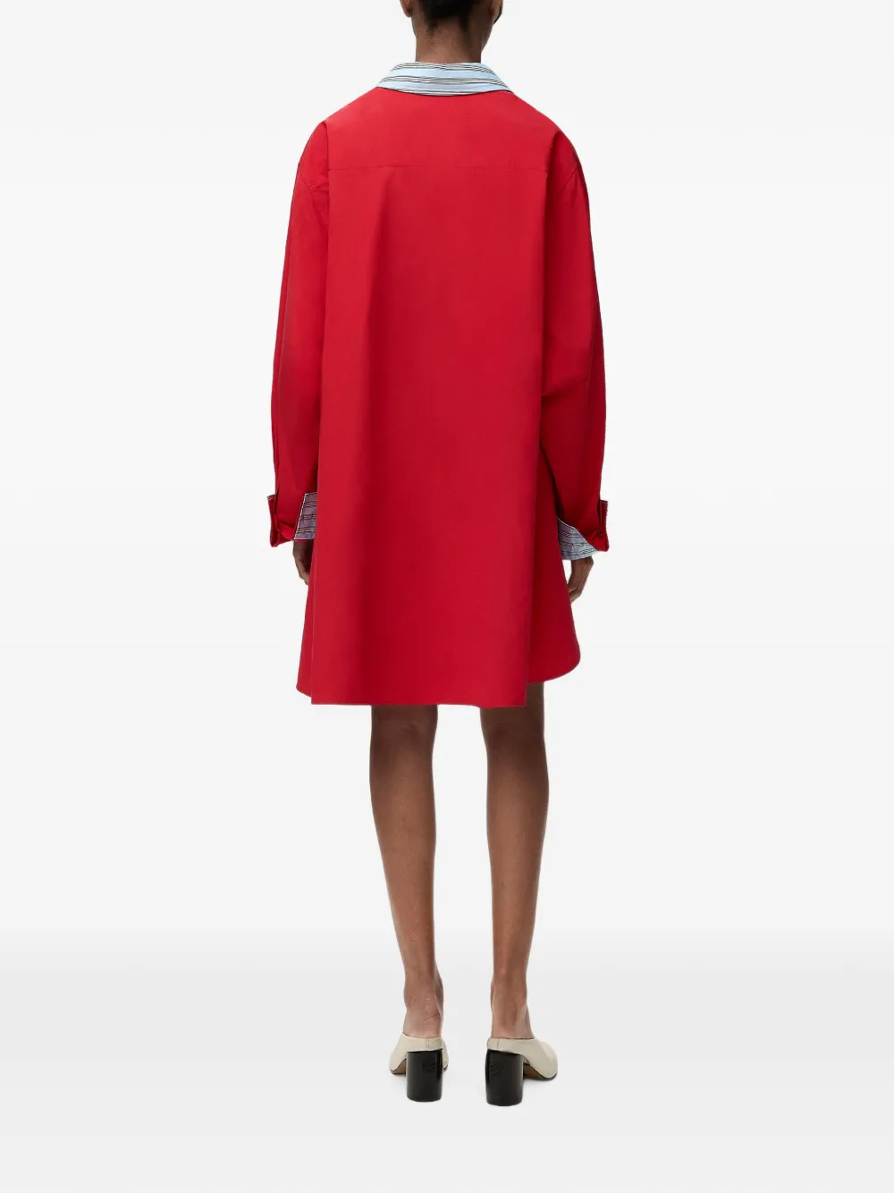 LOEWE Mini-jurk met contrasterende kraag Rood