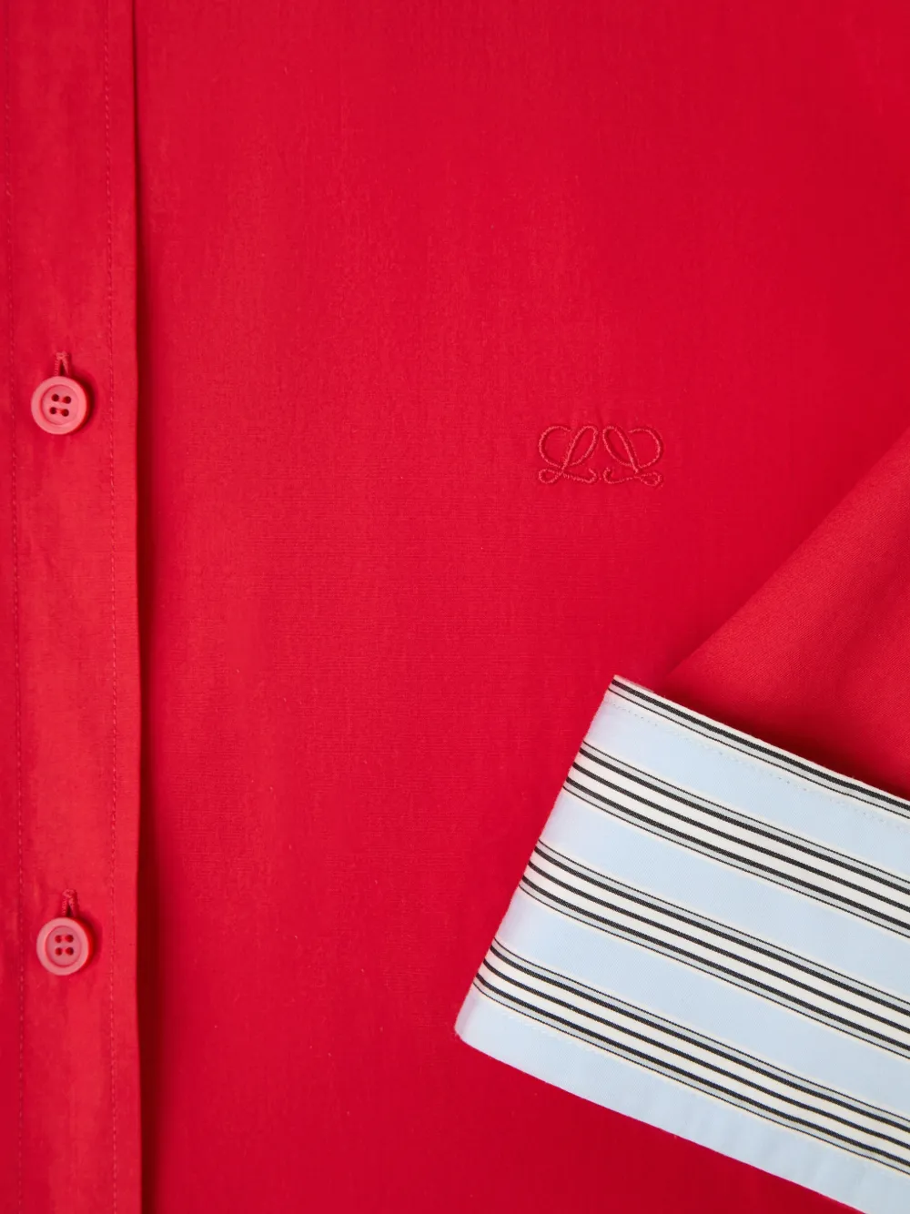 LOEWE Mini-jurk met contrasterende kraag Rood
