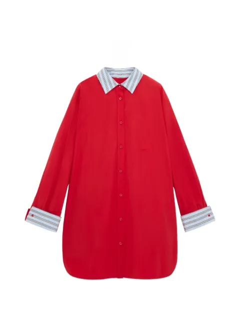 LOEWE robe-chemise courte à col contrastant