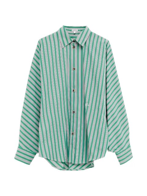 LOEWE striped embroidered-Anagram shirt
