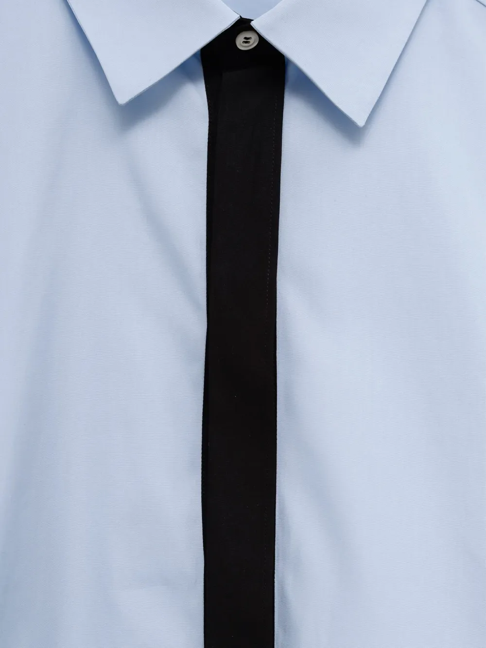 LOEWE Overhemd met contrasterende knopenbies en lange mouwen Blauw