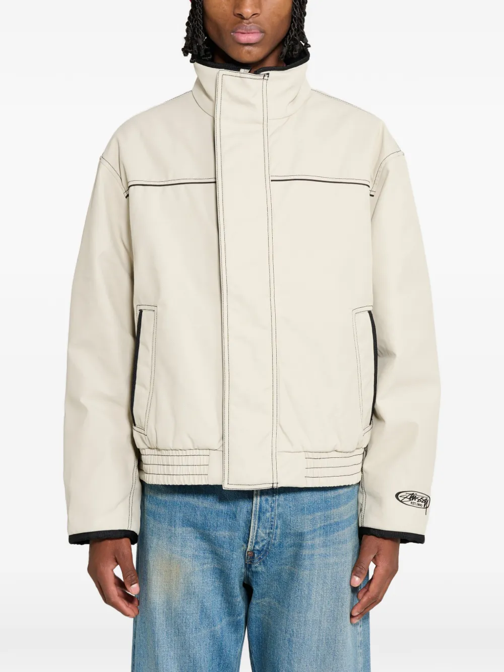 Stüssy contrast-stitch built jacket - Neutrals