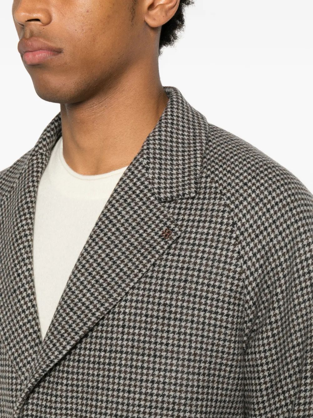 Tagliatore Sanford jas met pied-de-poule print en enkele rij knopen Grijs