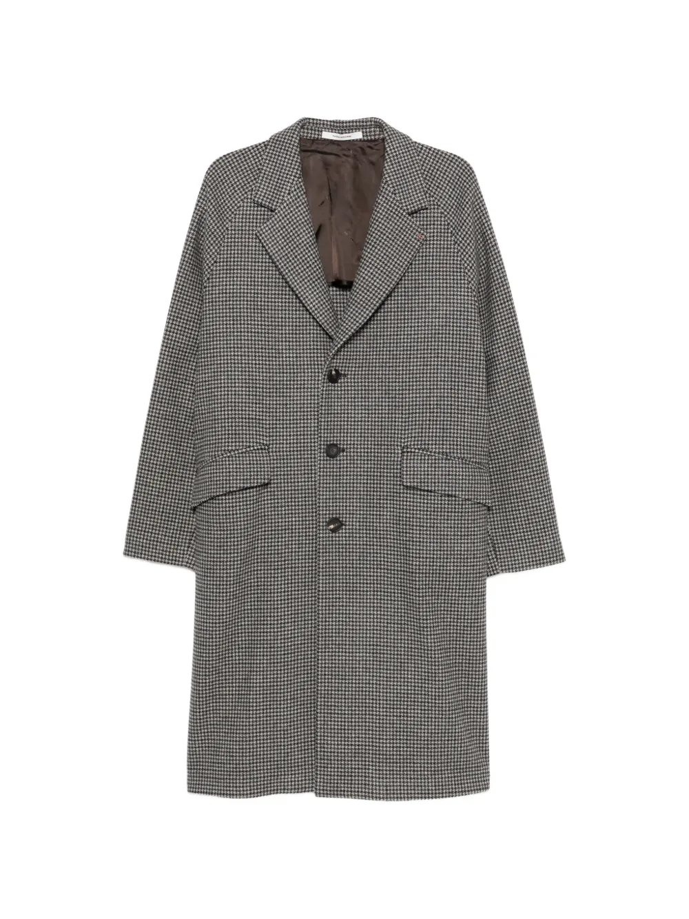Tagliatore Sanford houndstooth-pattern single-breasted coat - Grau