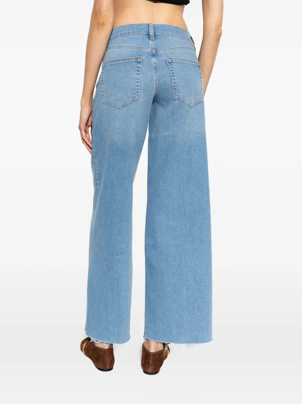 FRAME Gerafelde jeans Blauw