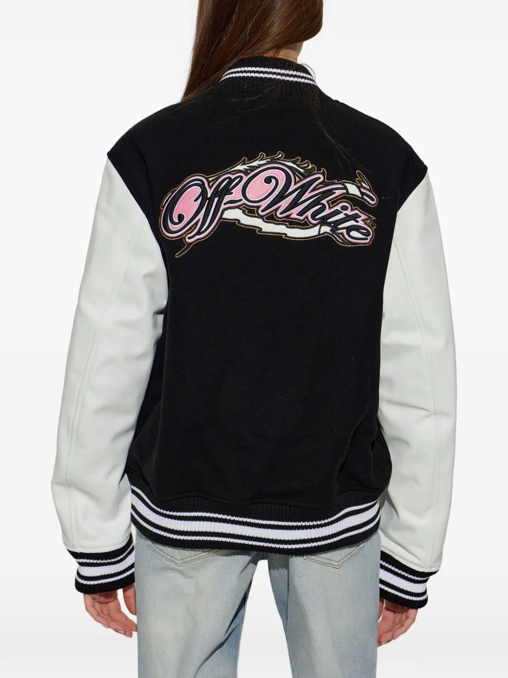 Off-White Jack met geborduurd logo Zwart