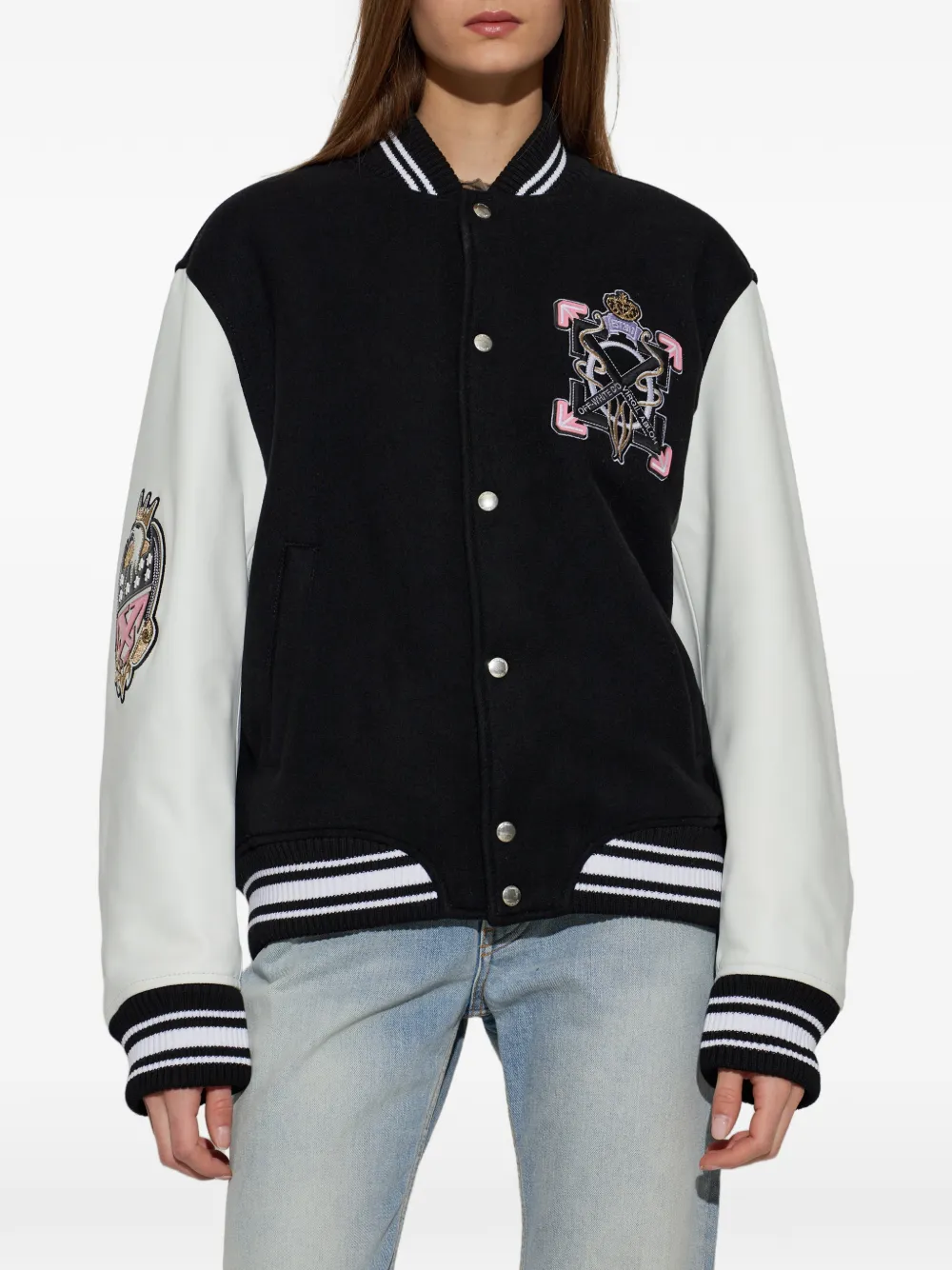 Off-White Jack met geborduurd logo Zwart